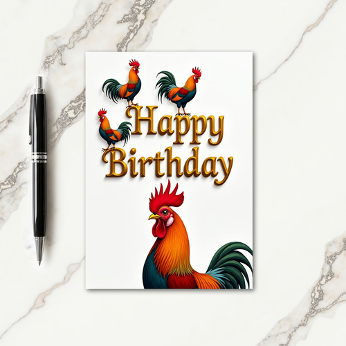 Gilded Birds Celebration Card