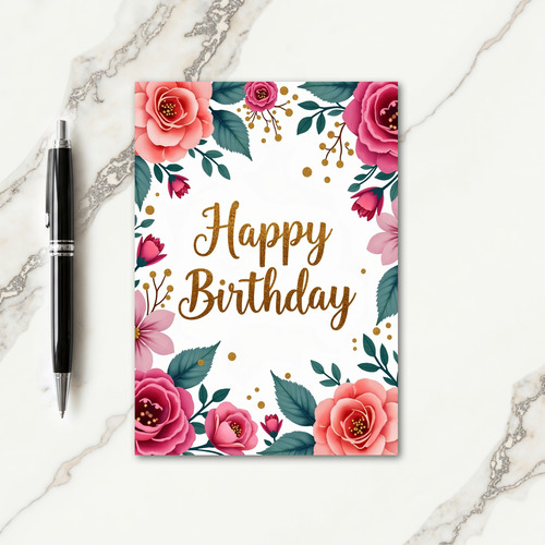 Gilded Birthday Card