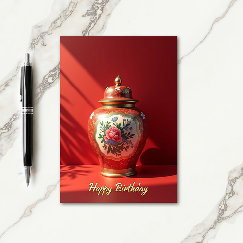 Gilded Bloom Birthday Card