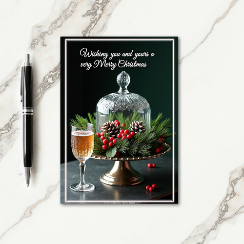 Gilded Cloche Christmas Card