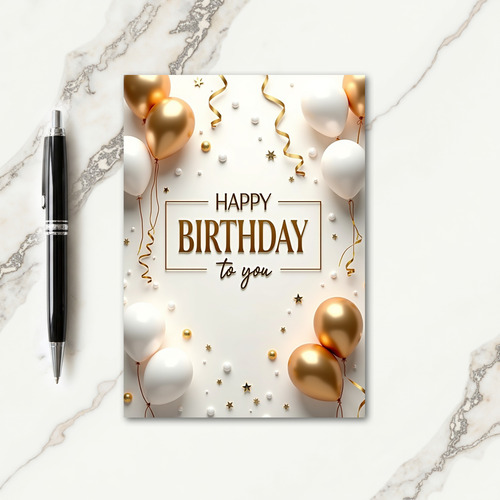Gilded Elegant Birthday Card