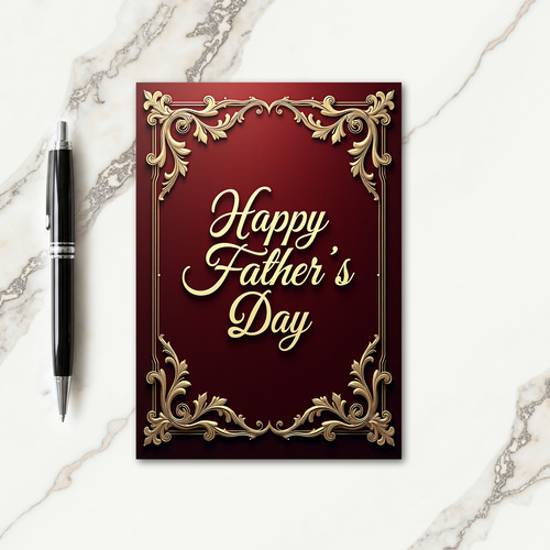 Gilded Fathers Day Card
