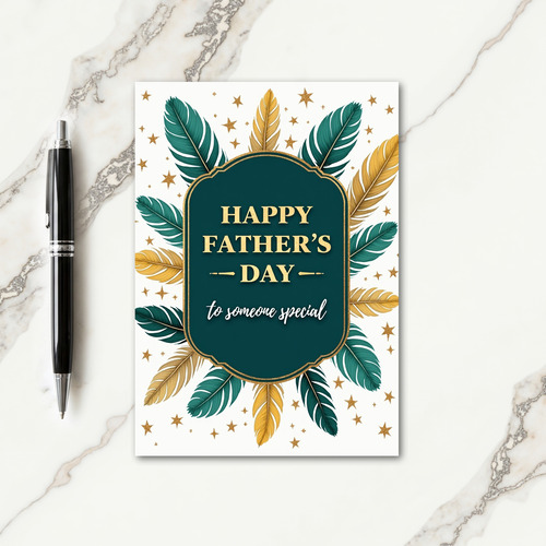 Gilded Fathers Day Plaque Card