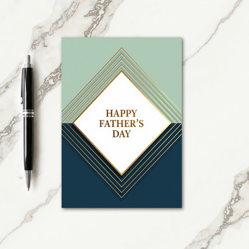 Gilded Fathers Day Wishes Card