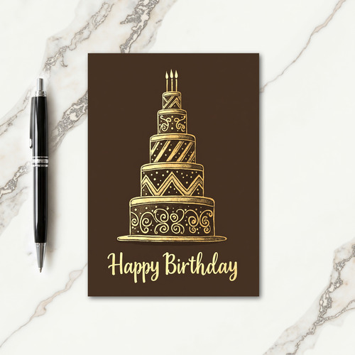 Gilded Filigree Birthday Card