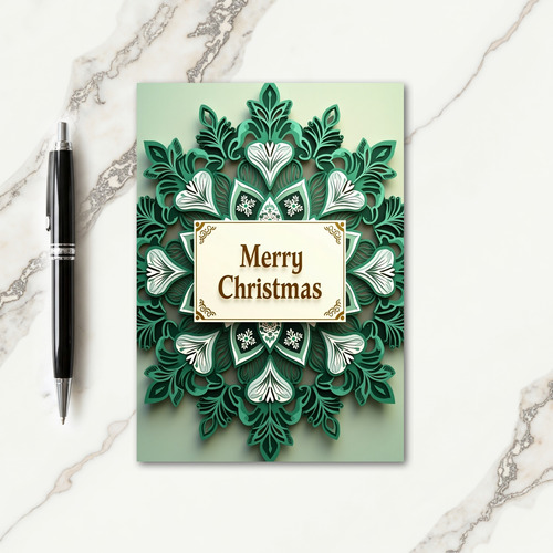 Gilded Floral Christmas Card