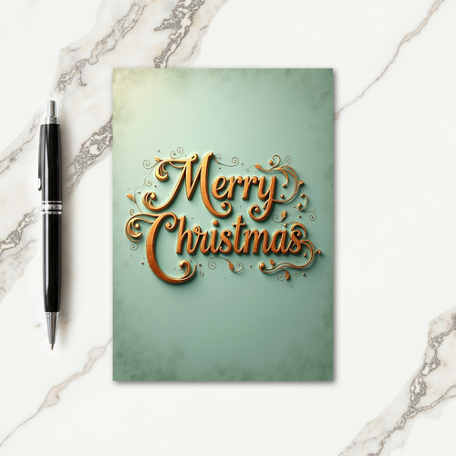 Gilded Foliage Christmas Card