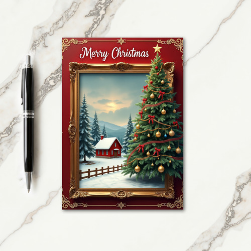 Gilded Frame Christmas Card thumbnail