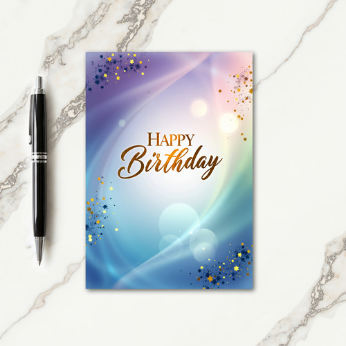 Gilded Gradient Birthday Card