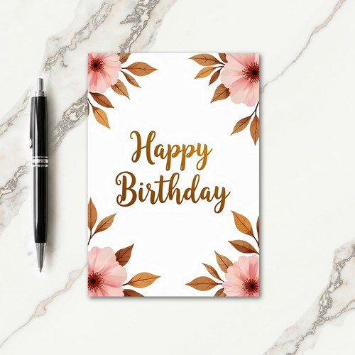 Gilded Happy Birthday Card