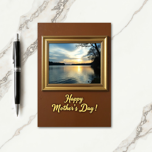Gilded Mothers Day Waterscape Card