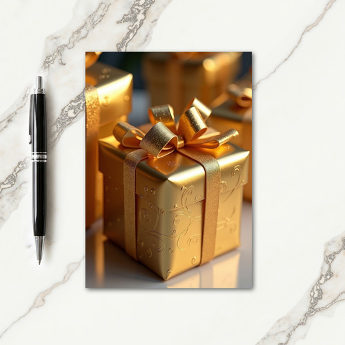 Gilded Ornate Christmas Card