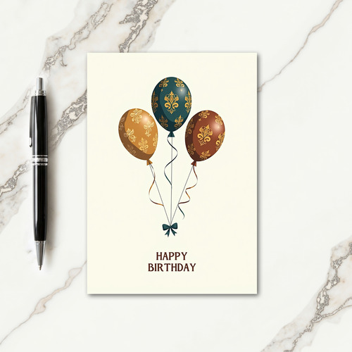 Gilded Sphere Birthday Card