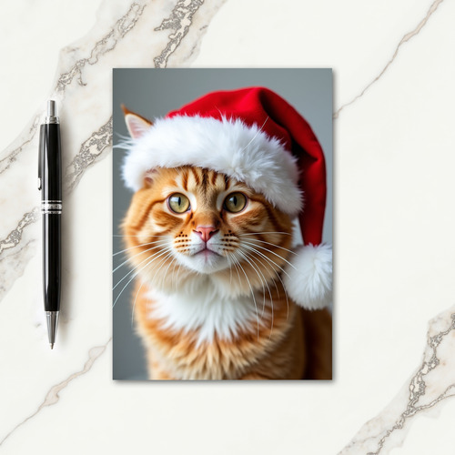 Ginger Cat Holiday Cap Card