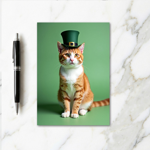 Ginger Cat Top Hat Fun Card