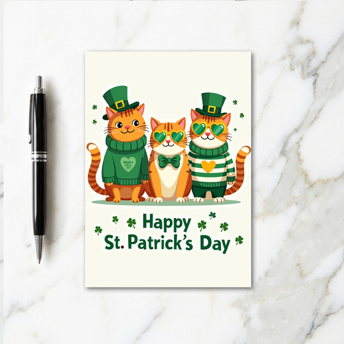 Ginger Cats St Patricks Day Card