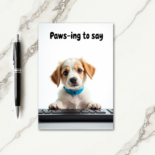 Ginger Puppy Fathers Day Card