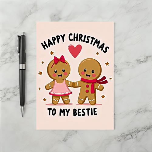Gingerbread Bestie Christmas Card