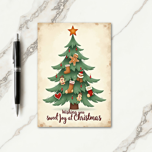 Gingerbread Folk Christmas Card