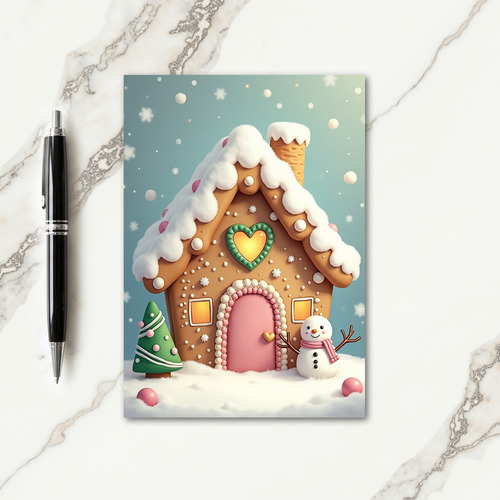 Gingerbread House Christmas Card