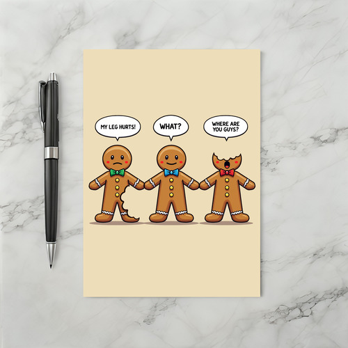 Gingerbread Men Christmas Comic Bite Humor