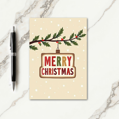 Gingerbread Sign Christmas Card