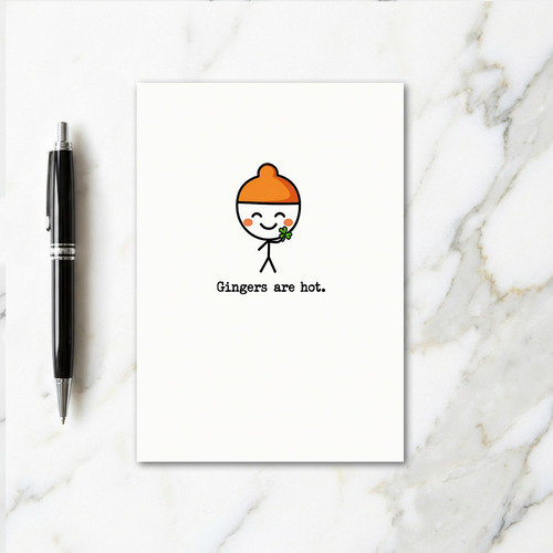 Gingers Are Hot Cute Art Card