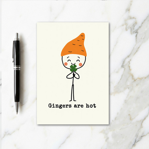 Gingers Are Hot Funny Art Card