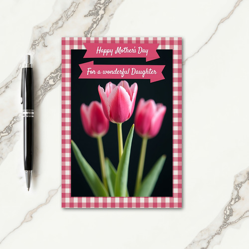 Gingham Floral Special Occasion Card