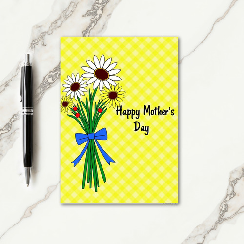 Gingham Mothers Day Card