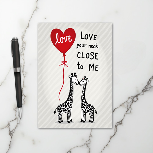 Giraffe Love Close To Me Card