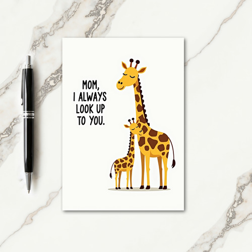 Giraffe Moms Love Card