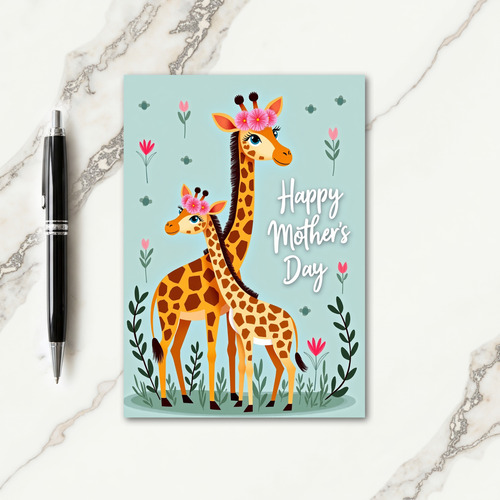 Giraffe Mothers Day Greeting Card