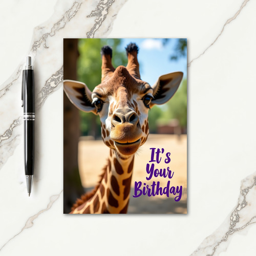 Giraffe Sweet Birthday Card