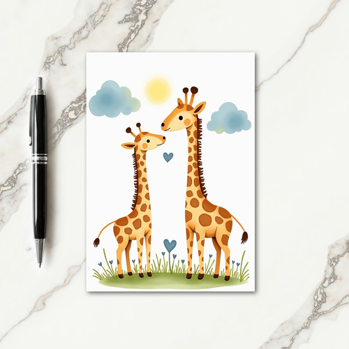 Giraffe Sweet Fathers Day Card