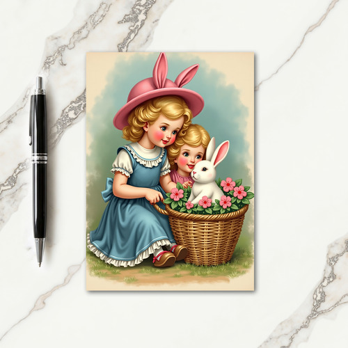 Girls Rabbit Springtime Joy Card