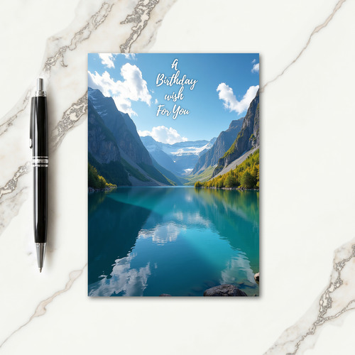 Glacial Lake Birthday Card