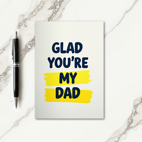 Glad Fathers Day Brushstroke Card