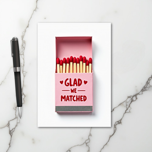 Glad We Matched Valentine Card