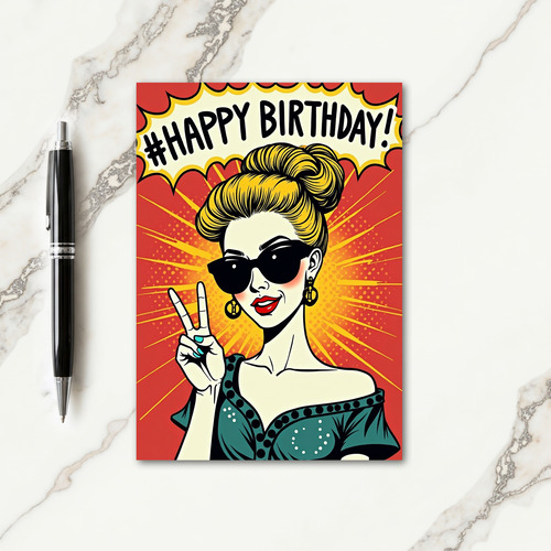 Glam Lady Birthday Card