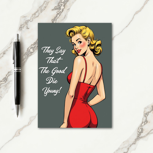 Glam Pinup Birthday Card