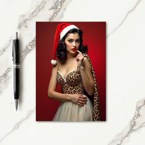 Glamorous Christmas Portrait Card