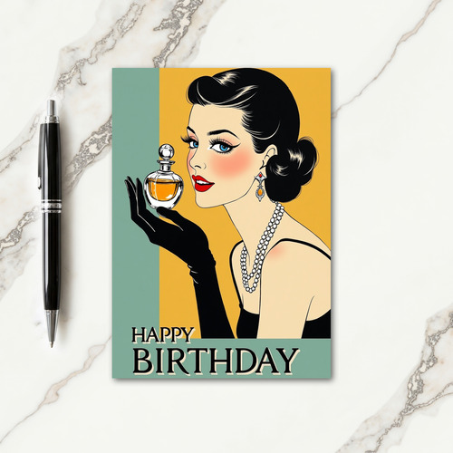 Glamour Woman Birthday Card