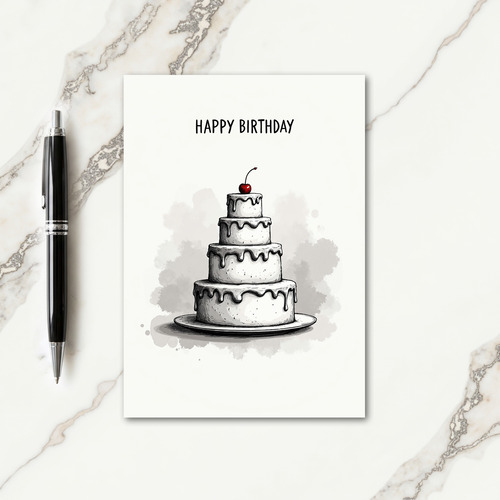 Glazed Cake Birthday Card