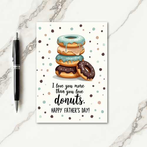 Glazed Donuts Fathers Day Card