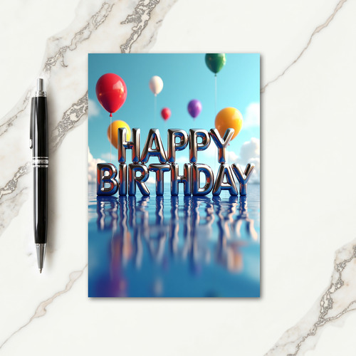 Gleaming Birthday Water Card