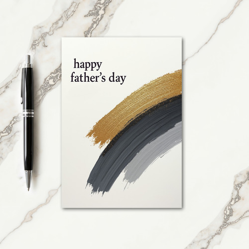 Gleaming Fathers Day Brushstrokes Card