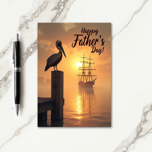 Gleaming Fathers Day Scene Card
