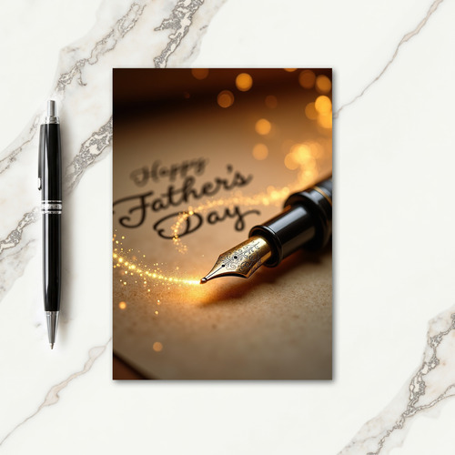 Gleaming Nib Fathers Day Card