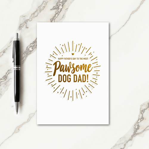 Gleaming Paws Fathers Day Card